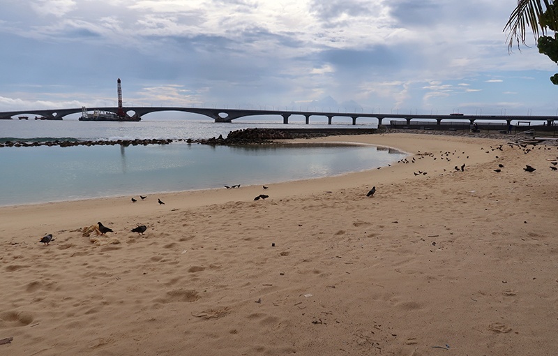 Playa artificial Malé Maldivas